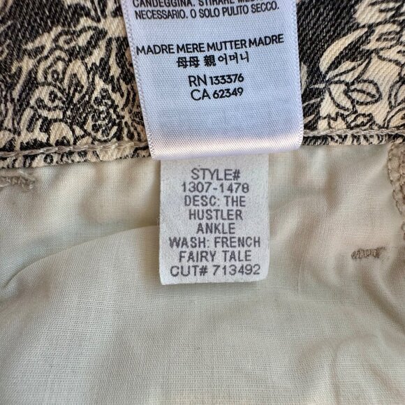 MOTHER The Hustler Ankle Jeans Women's 26 French Fairy Tale Black & White Pants - Picture 11 of 12